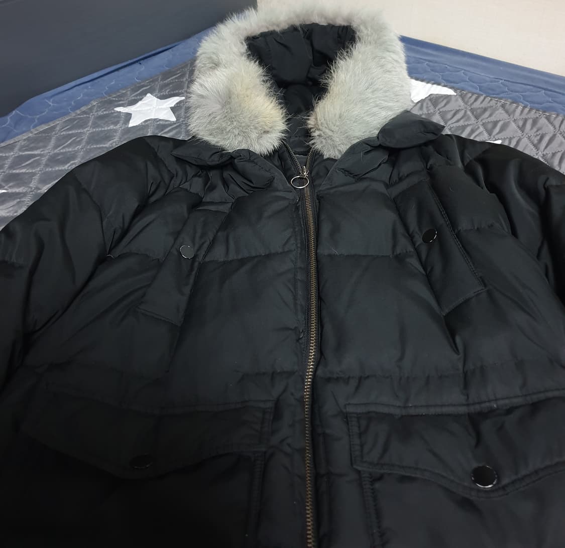 플라스틱아일랜드 폭스퍼 오리털 롱패딩 블랙 (S) 상품이미지2