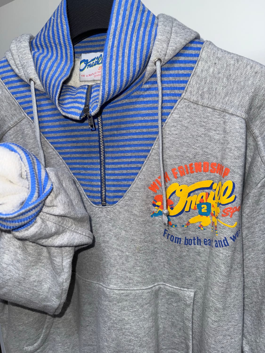 빈티지 𝗢’𝗻𝗲𝗶𝗹𝗹 후디 집업 그레이 상품이미지3