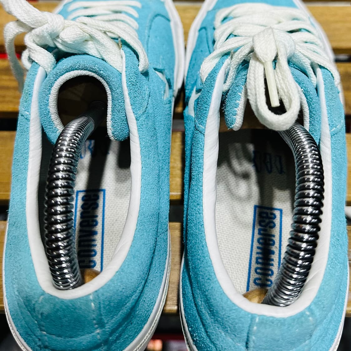 230) 컨버스 운동화 여성 여자 신발 원스타 스웨이드 블루 상품이미지5