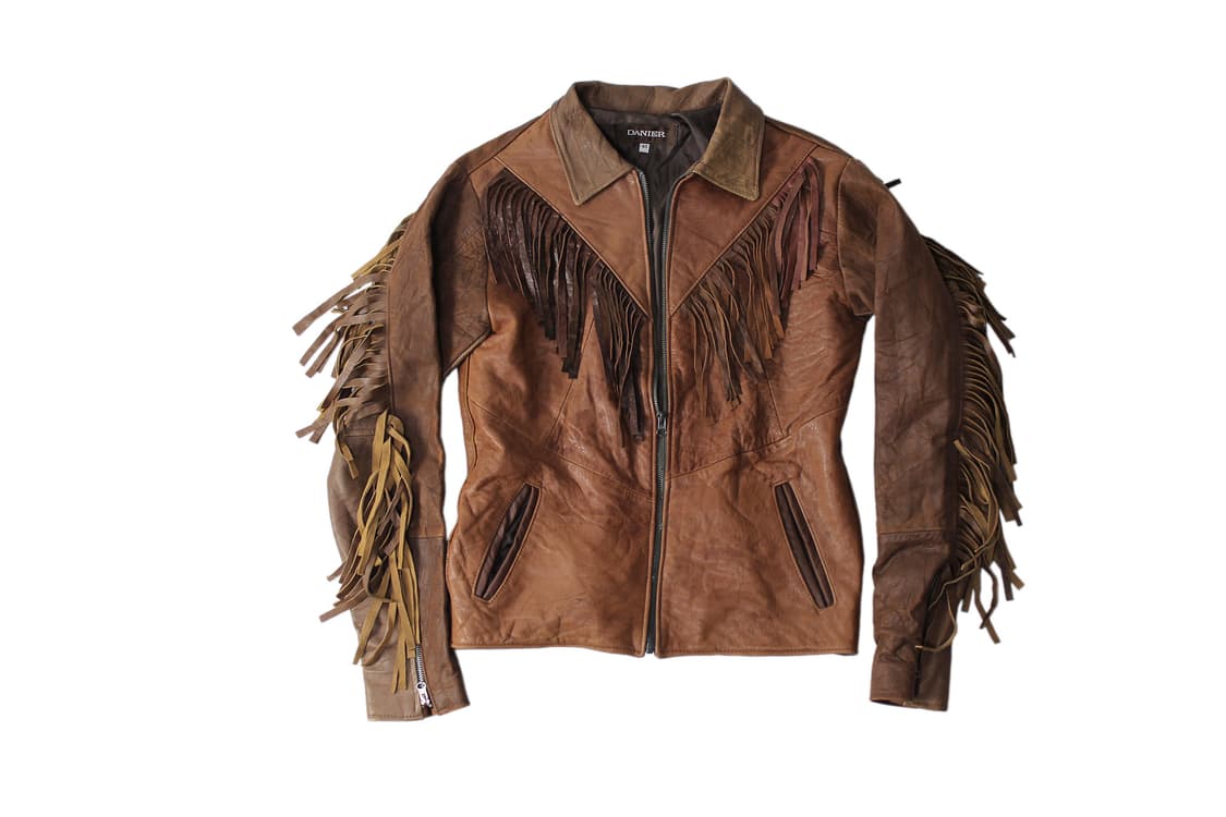 1990s USA DANIER 웨스턴 레더 자켓 상품이미지1