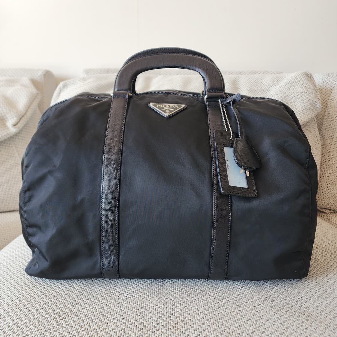 상태최상 프라다 테스토 나일론 사피아노 보스턴백 여행가방 토트형 상품이미지1