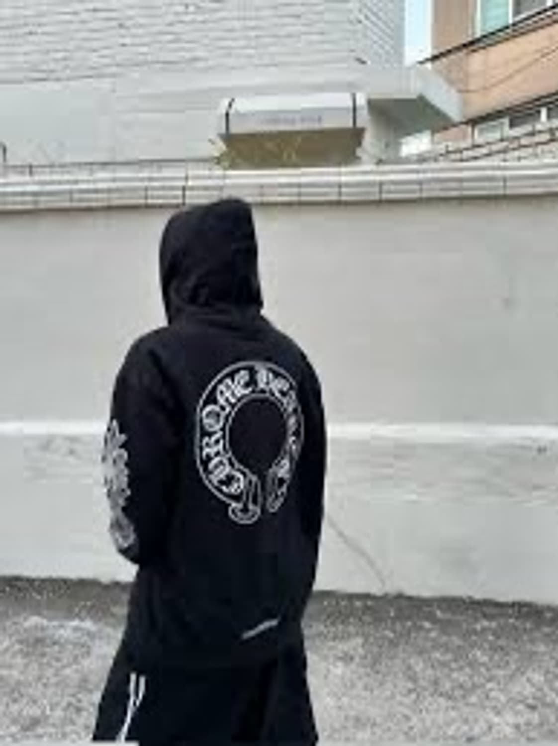 (A / XL) / 크롬하츠 홀스슈 플로랄 블랙 후드티셔츠 상품이미지10