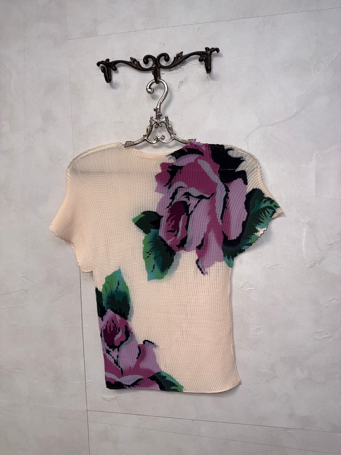 Ivory rose stretch pleats half t 상품이미지3