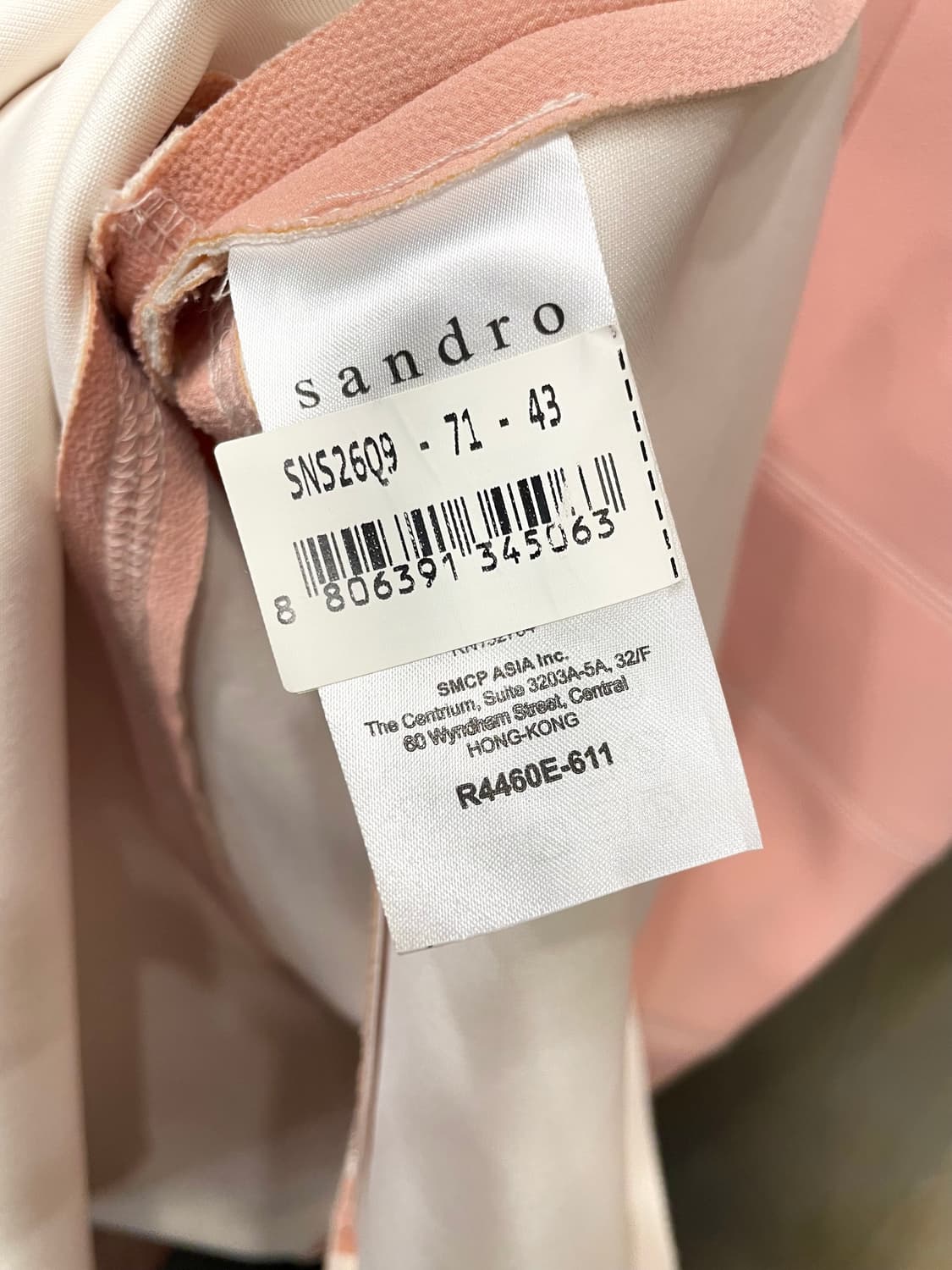 산드로 살구색 폴리 미니 원피스 55 상품이미지10