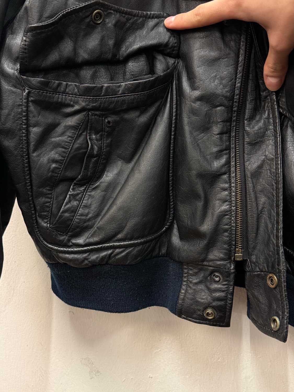 MAC HOPE G-1 Leather Bomber Jacket 상품이미지4