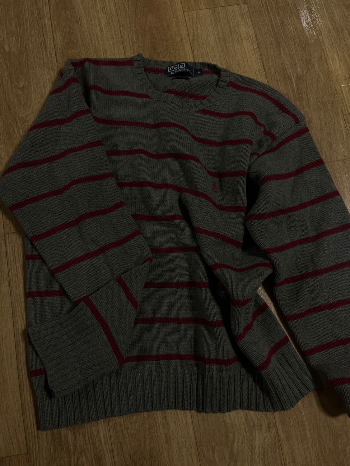 폴로 스트라이프 빈티지 니트 상품이미지1