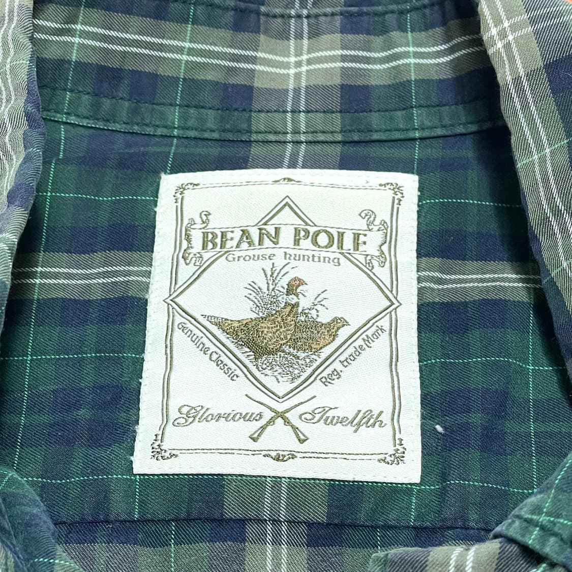 빈폴 그린 타탄체크 슬림 코튼 셔츠 남자105 상품이미지4