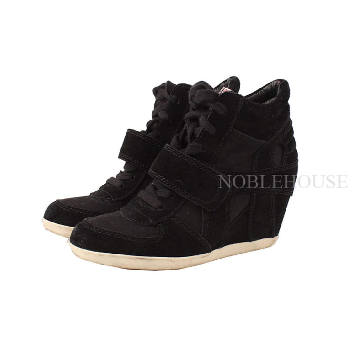 아쉬 블랙 스웨이드 하이탑 웨지 스니커즈 35 상품이미지3