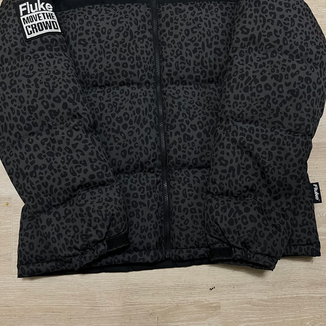 플루크 레오파드 웰론다운 푸퍼 패딩 점퍼 [블랙] XL/105 상품이미지3