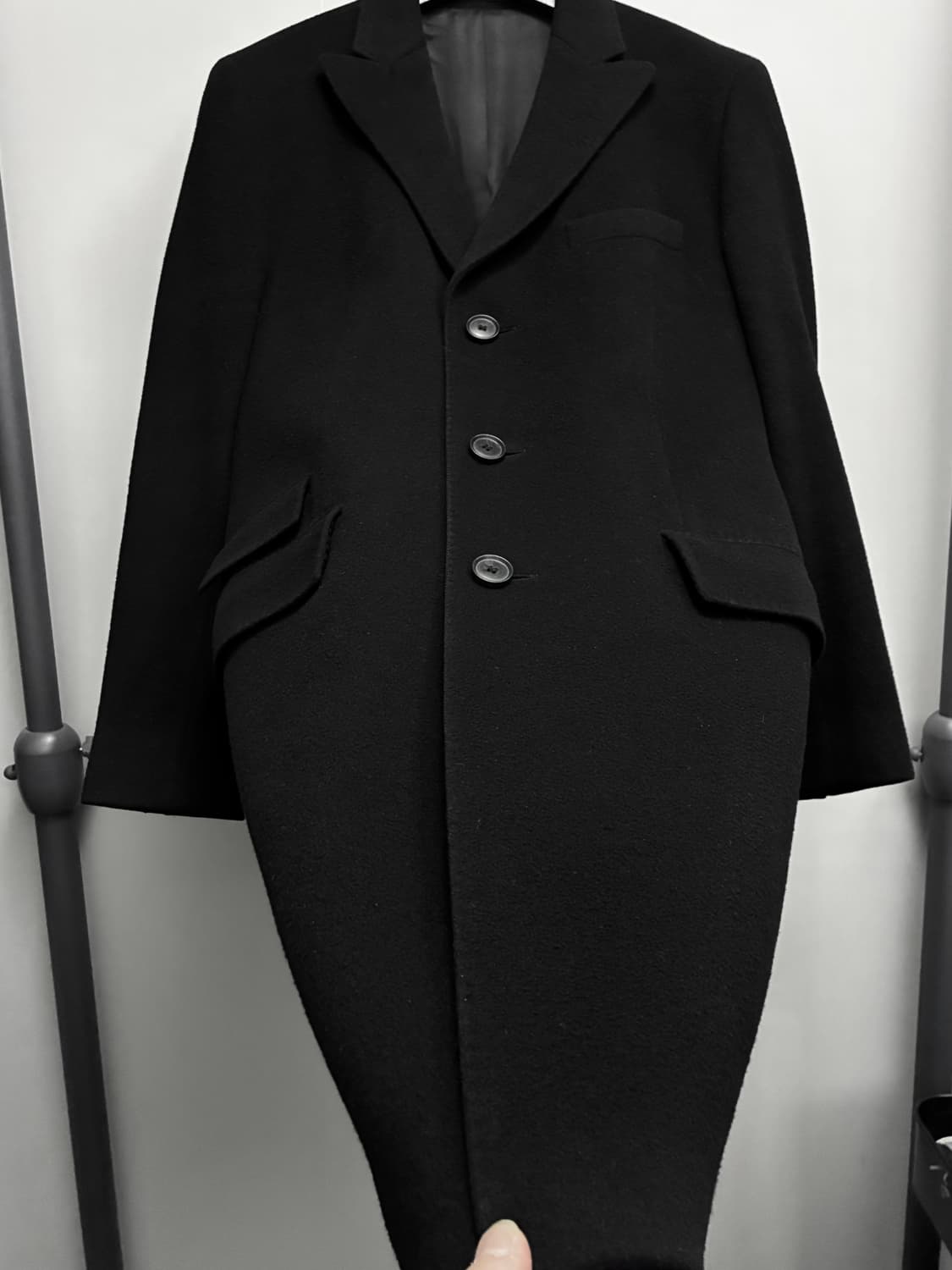 (M)HUGO BOSS 휴고보스 캐시미어 버진울 싱글 롱코트 상품이미지5