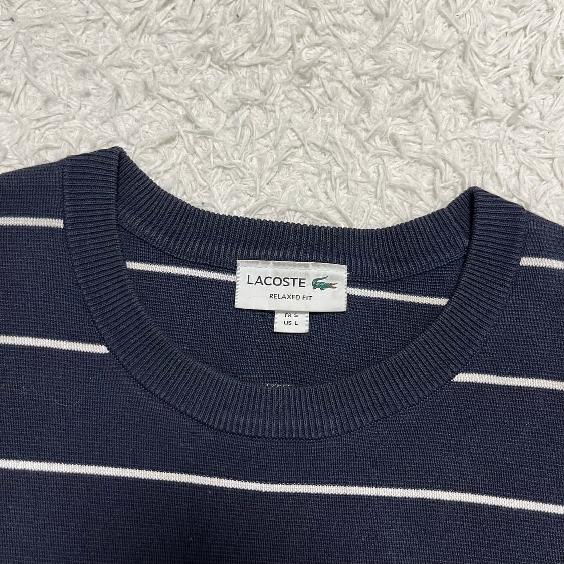 Lacoste navy striped knit 상품이미지6