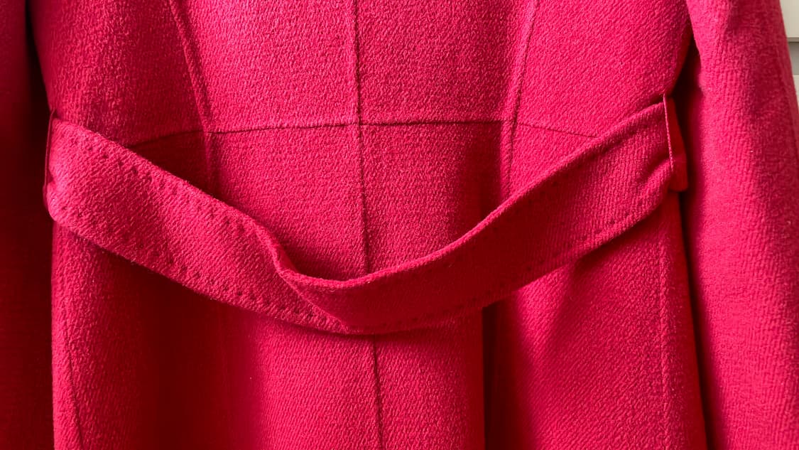 한섬 SJSJ 55-66 빨강 울 앙고라 모직코트 상품이미지8