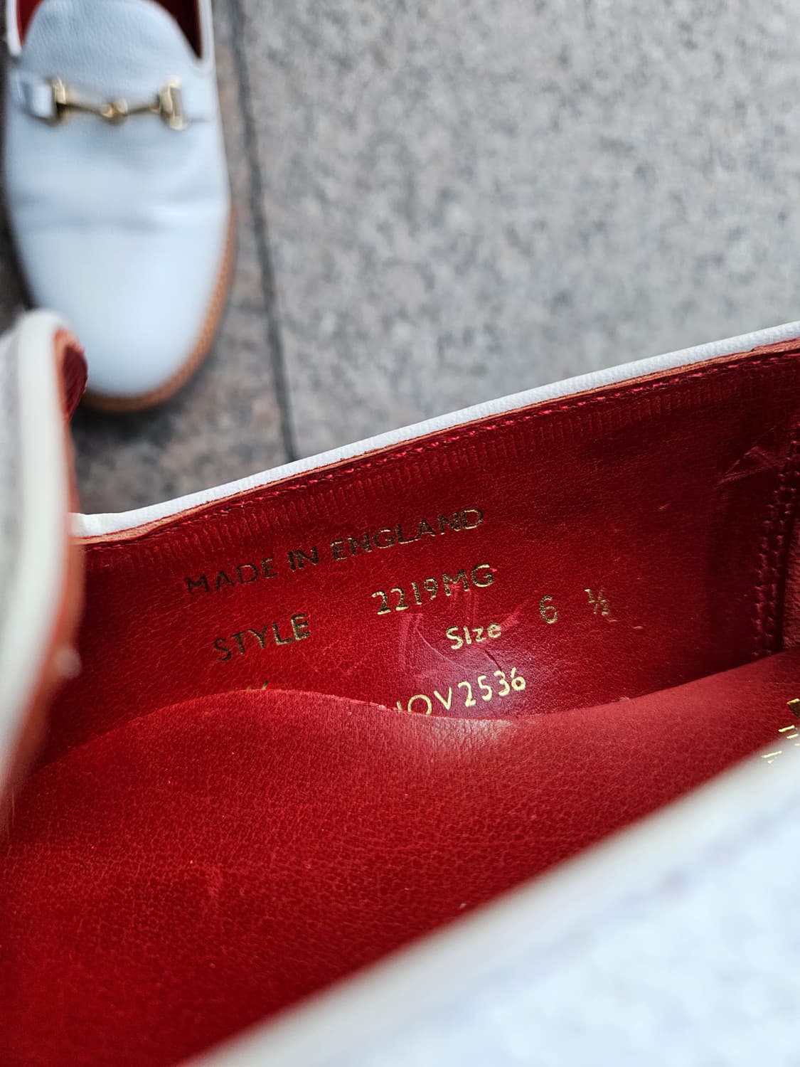 샌더스 Sanders 화이트 홀스빗 로퍼 6.5(255)사이즈 상품이미지5