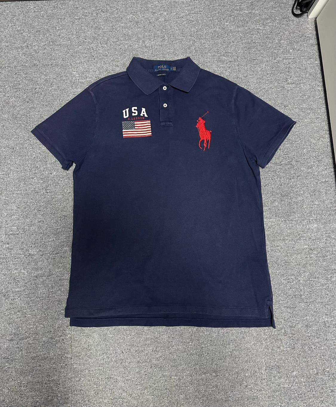폴로 빅포니 usa성조기 카라티 네이비 상품이미지1