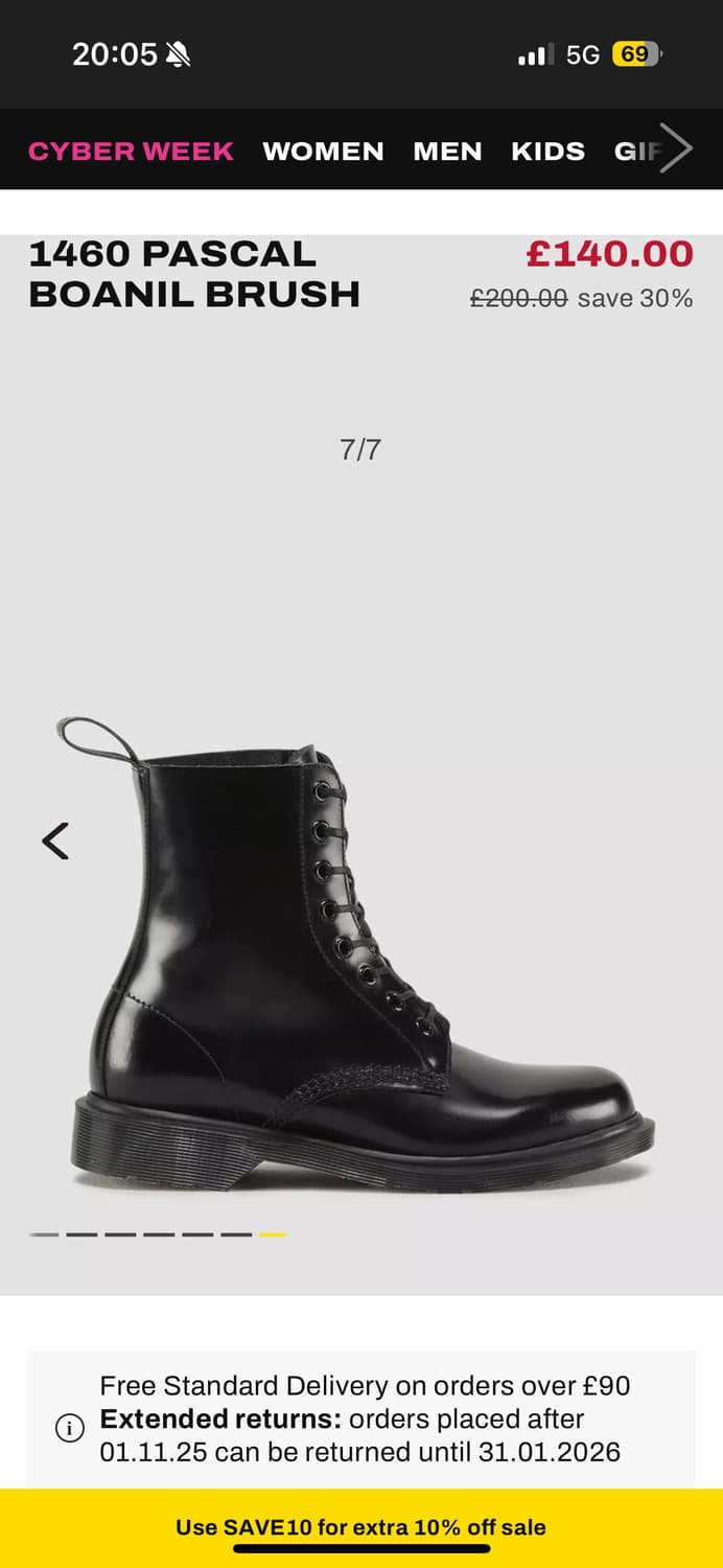  닥터마틴 파스칼 블랙 부츠(새상품) 상품이미지2