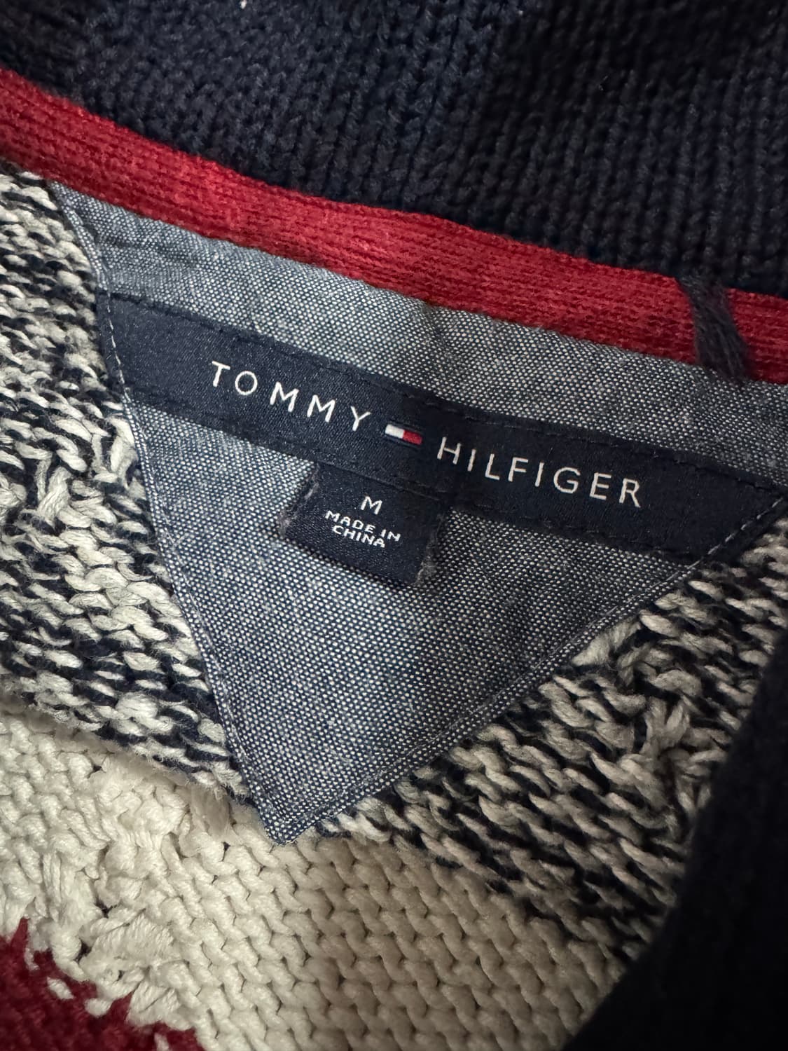 타미힐피거 숄카라 코튼 니트 가디건 상품이미지3