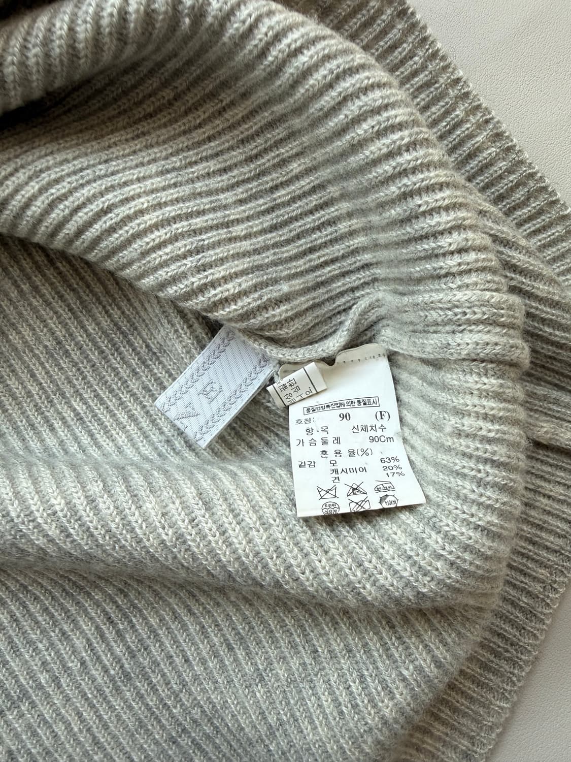 마인 터틀넥 니트 90 한섬 스웨터 목폴라 캐시미어 상품이미지5