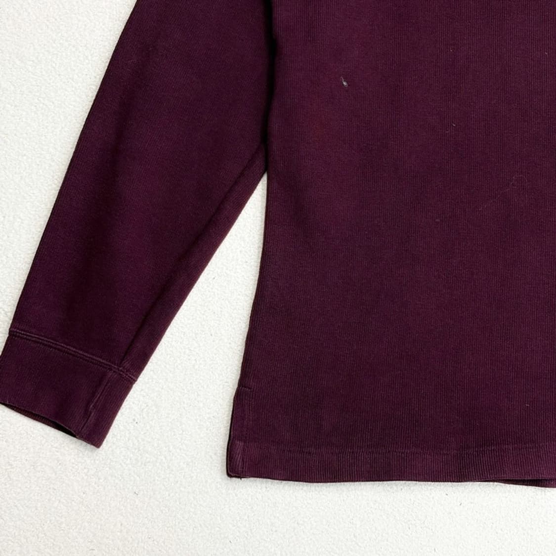 POLO 버건디 코튼 하프 집업 니트 M 상품이미지2