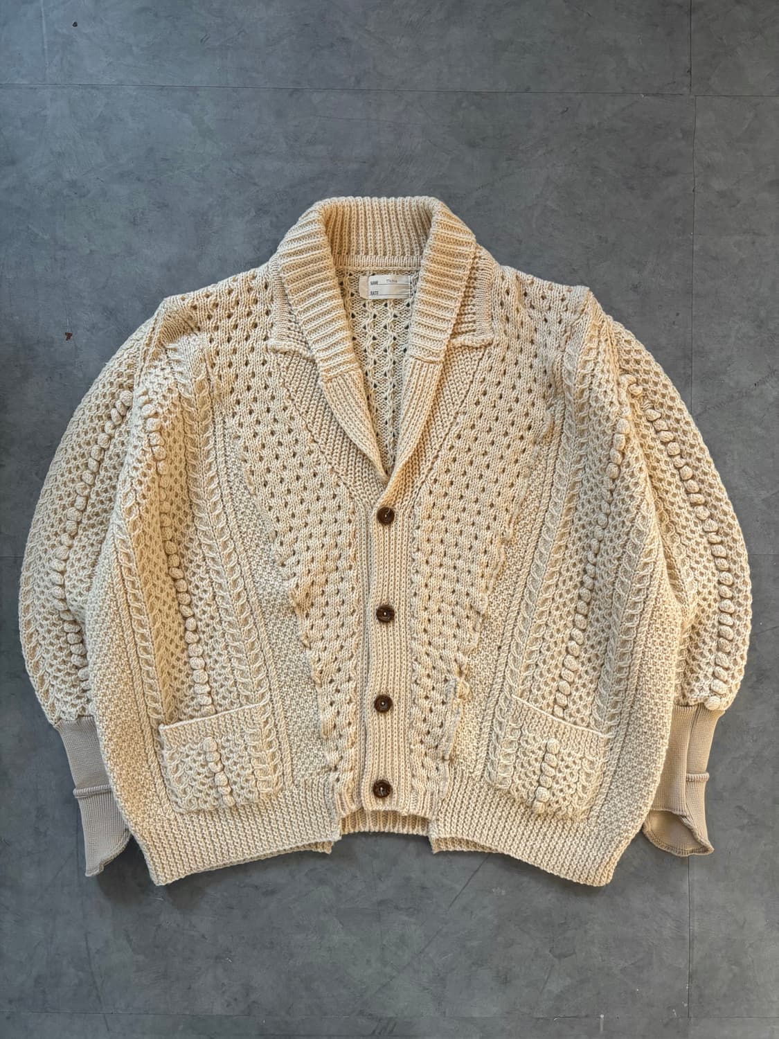 NANUSHKA 나나서카 아란 케이블 리메이크 오버사이즈 가디건 상품이미지2