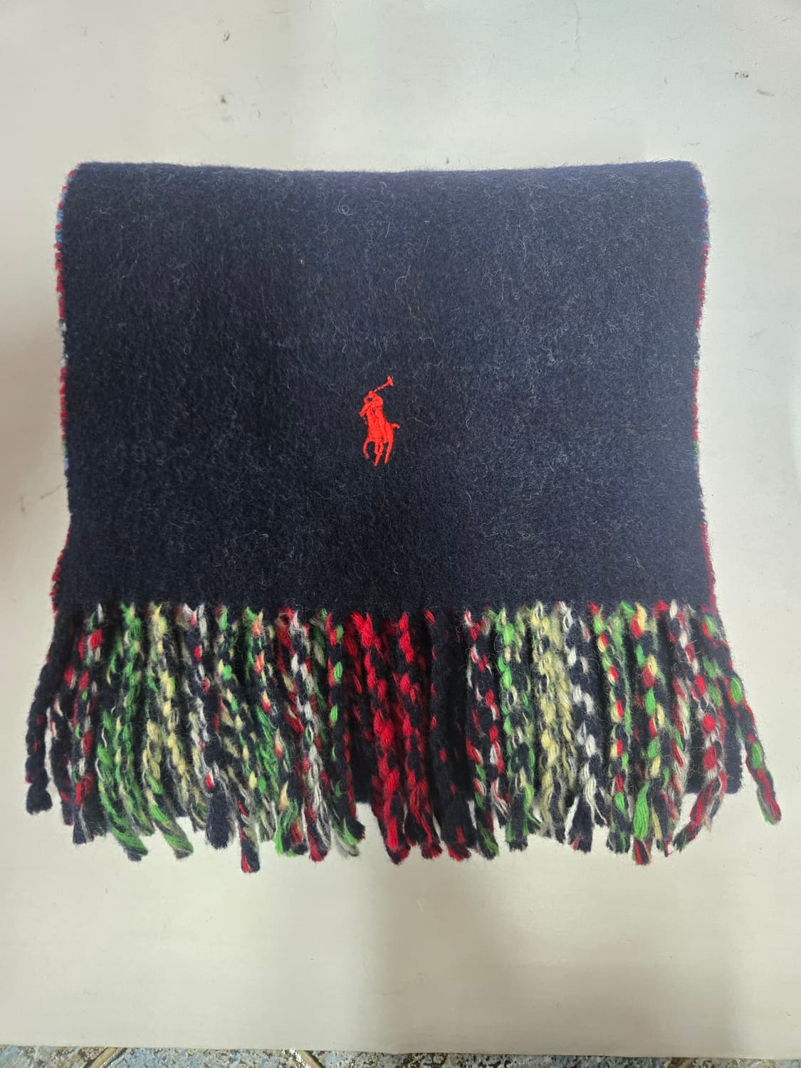 폴로 랄프로렌 양모 체크 목도리 상품이미지1
