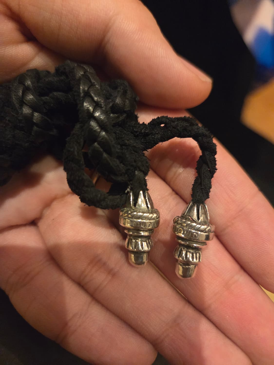 os) 크롬하츠 레더 타이 목걸이 상품이미지1