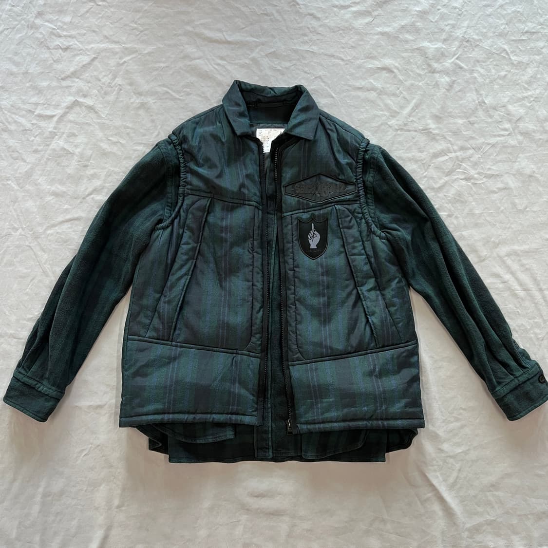 24FW 사카이x곤즈 베스트 레이어드 셔츠 자켓 상품이미지9