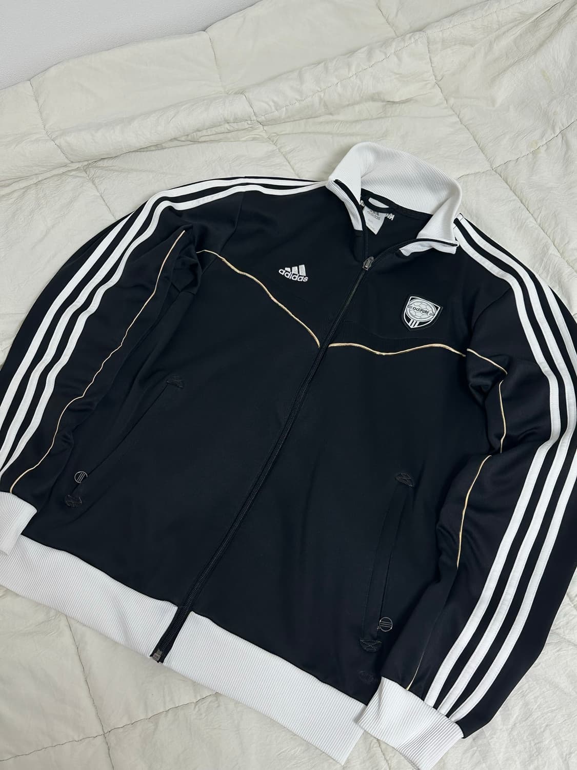 아디다스 삼선 트랙탑 져지 화이트 배색 미디움 상품이미지1