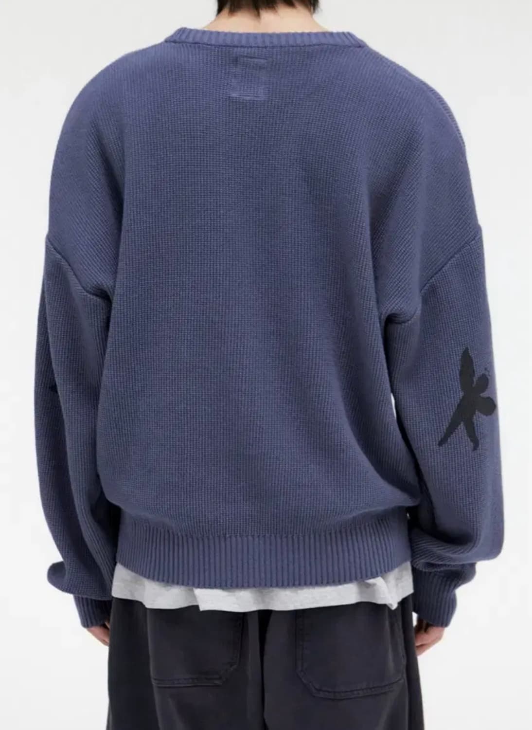 폴리테루 와플 니트 그래픽 (엘보우 엔젤) 블루 4사이즈 새상품 팝니다. 상품이미지6