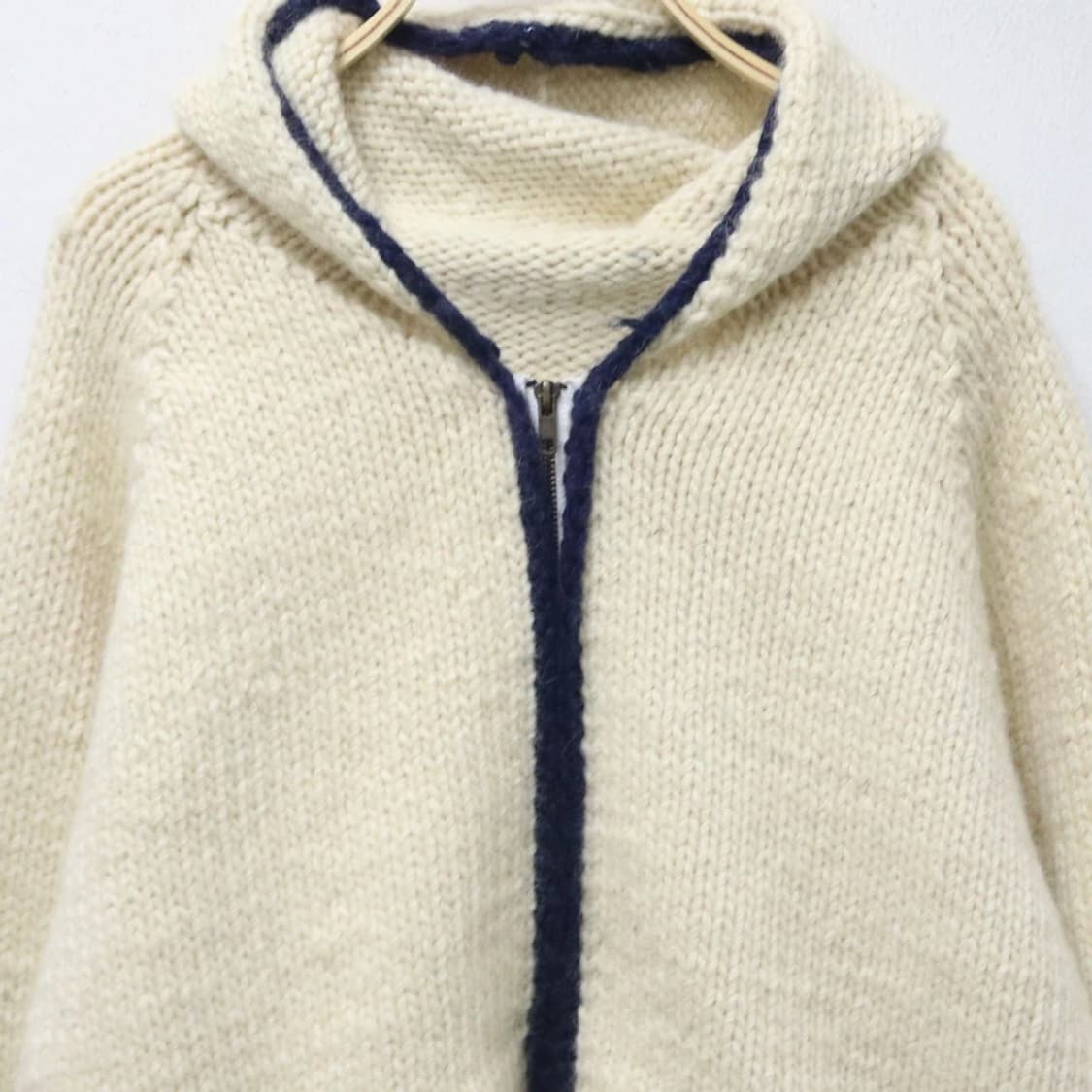 COWICHAN 배색 후드 울 니트 집업 61749 상품이미지5