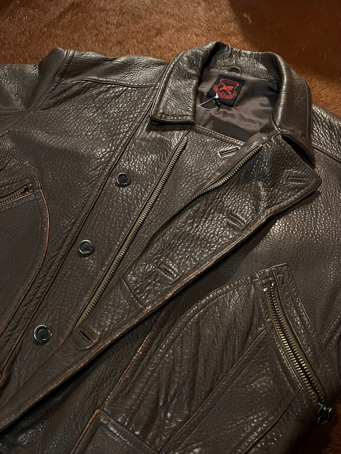 빈티지 양가죽 레더자켓 상품이미지8
