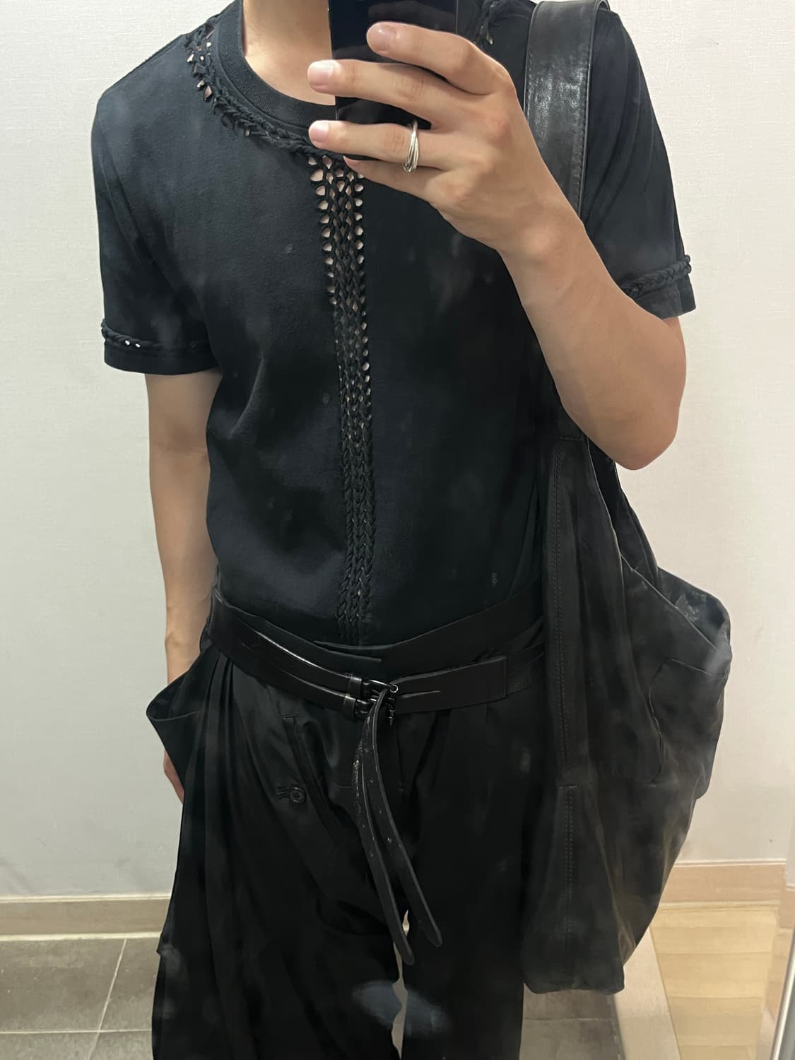넘버나인 아카이브 07SS 뜨개질 반팔 상품이미지1