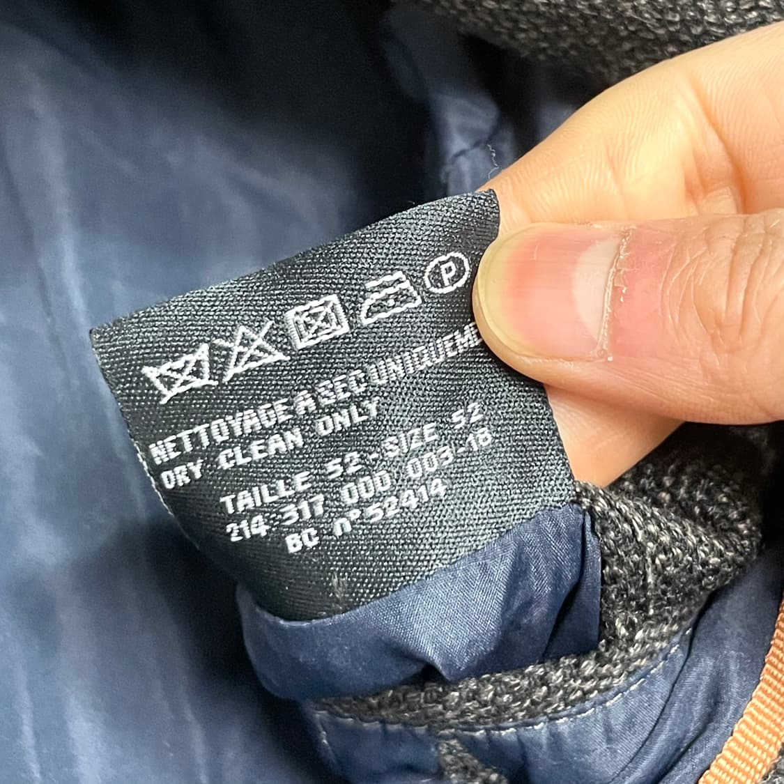 (택있음) 벌튼 브라운 정장 모직 점퍼 남성52 상품이미지7