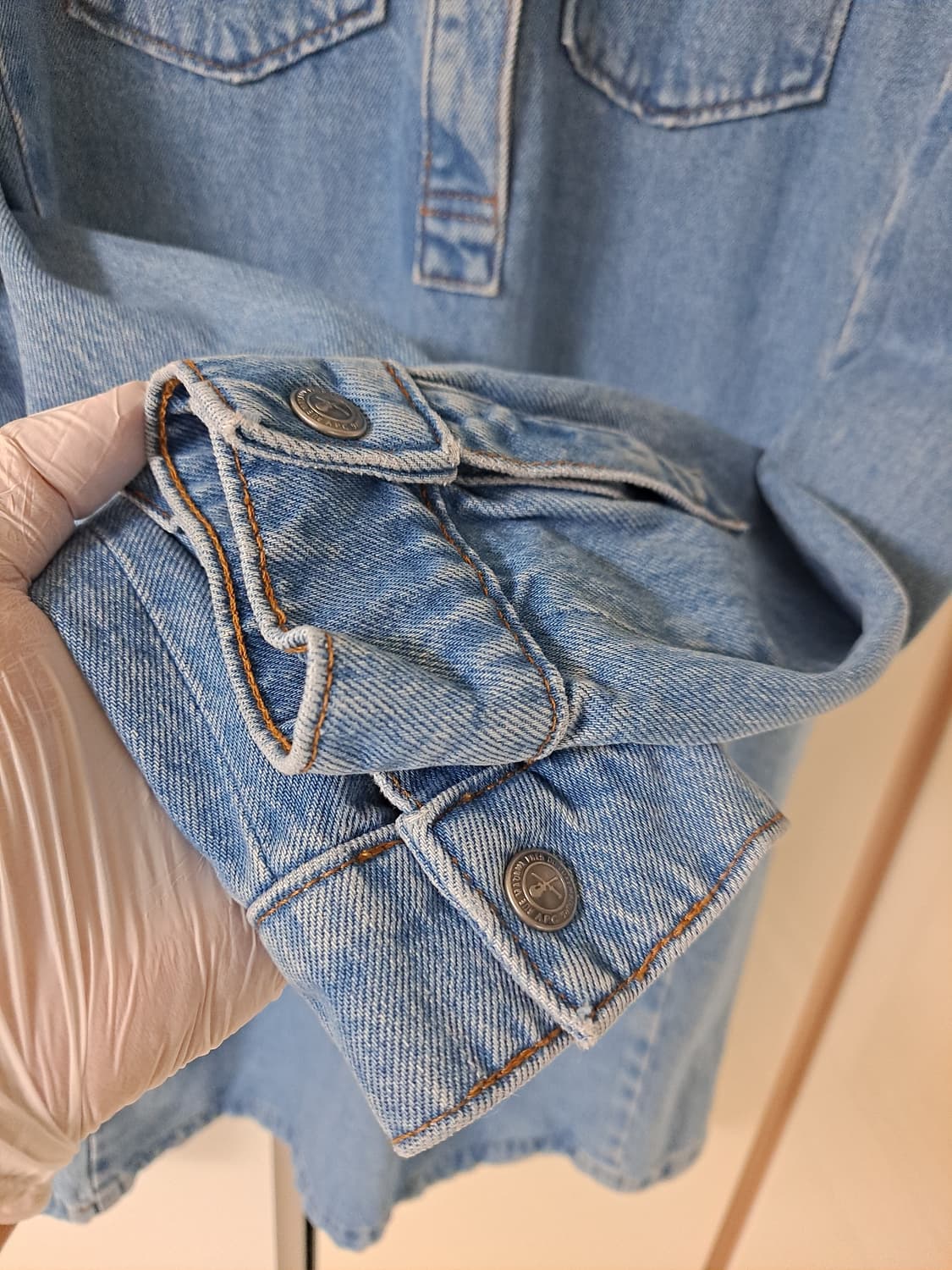 A.P.C 아페쎄  - 건플랩포켓 칼라 데님 원피스  55반 - 66반 상품이미지6