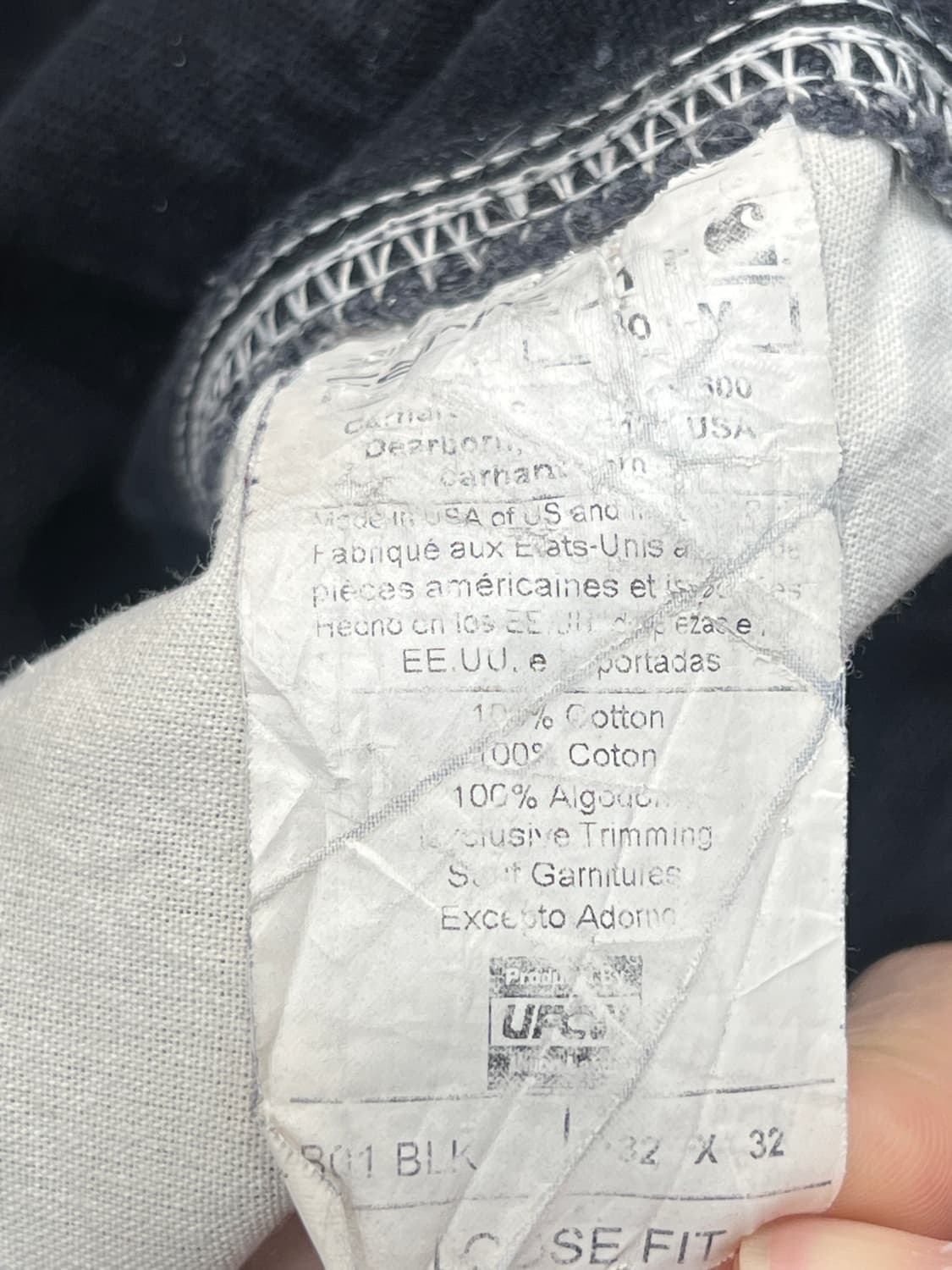 칼하트 B01 BLK 더블니 카펜터 워크팬츠 상품이미지10