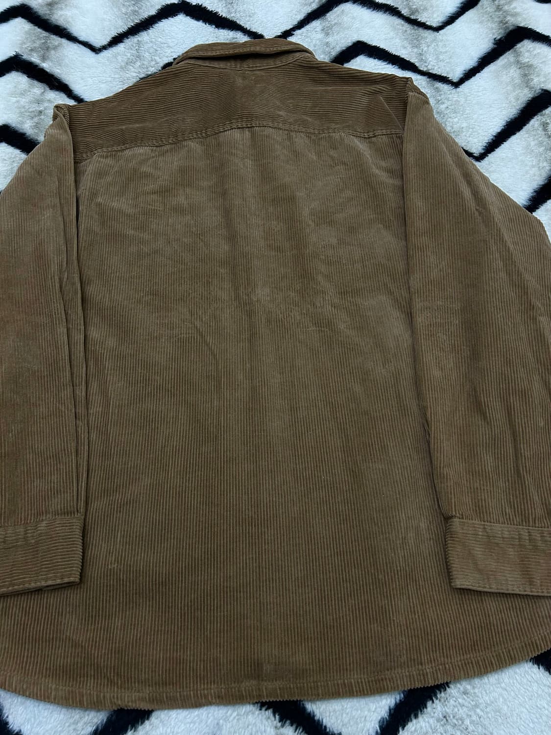 [2XL]유니클로 코듀로이 투포켓 셔츠/짙은베이지 상품이미지4