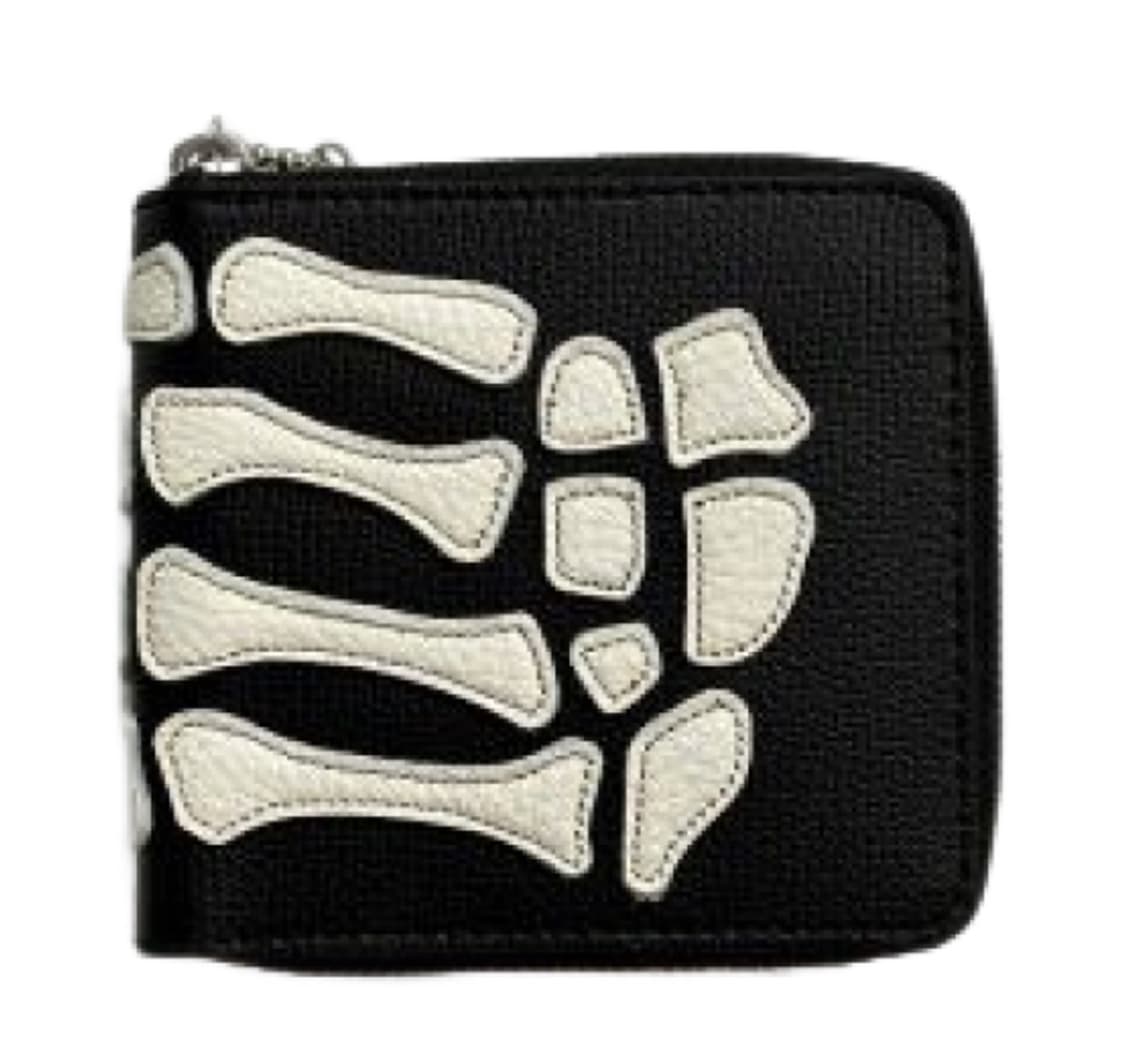 캐피탈 떰즈 업 본 핸드 집 월렛 블랙 상품이미지1