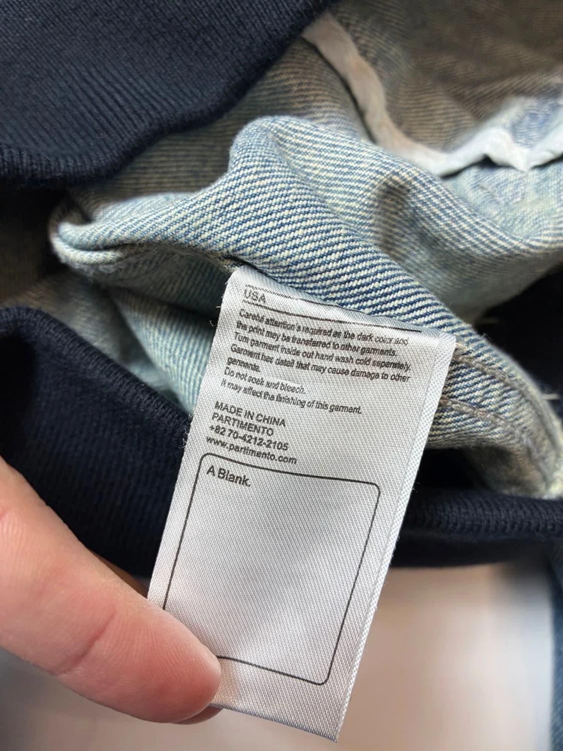 파르티멘토 워시드 투웨이 데님 블루종 자켓 PN9134 상품이미지7