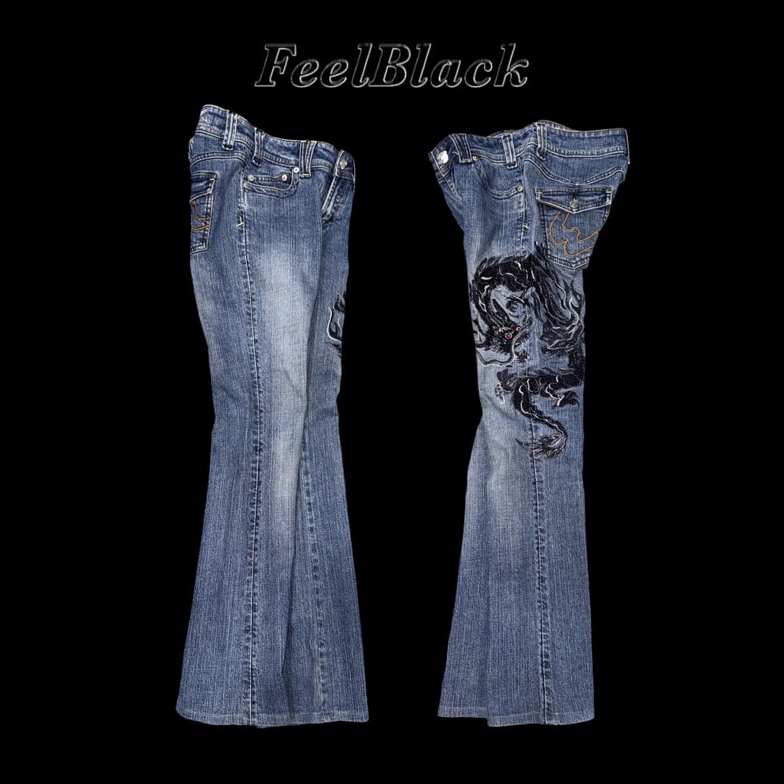 Dragon Embroidered Vintage Denim  상품이미지6