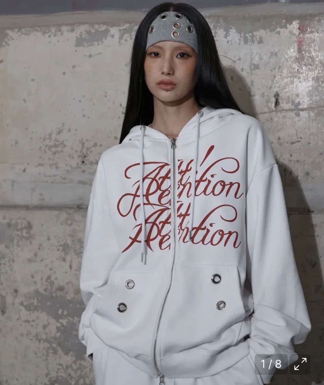 팬시클럽 어텐션 아일렛 후드집업 상품이미지1