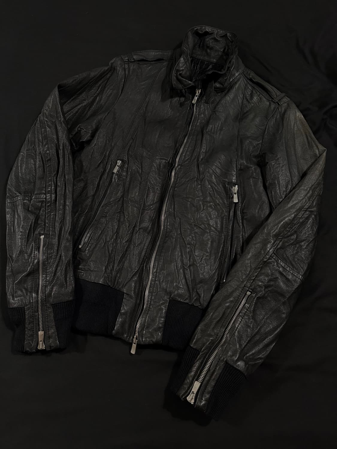 Pigskin Leather Zip Jacket 상품이미지4