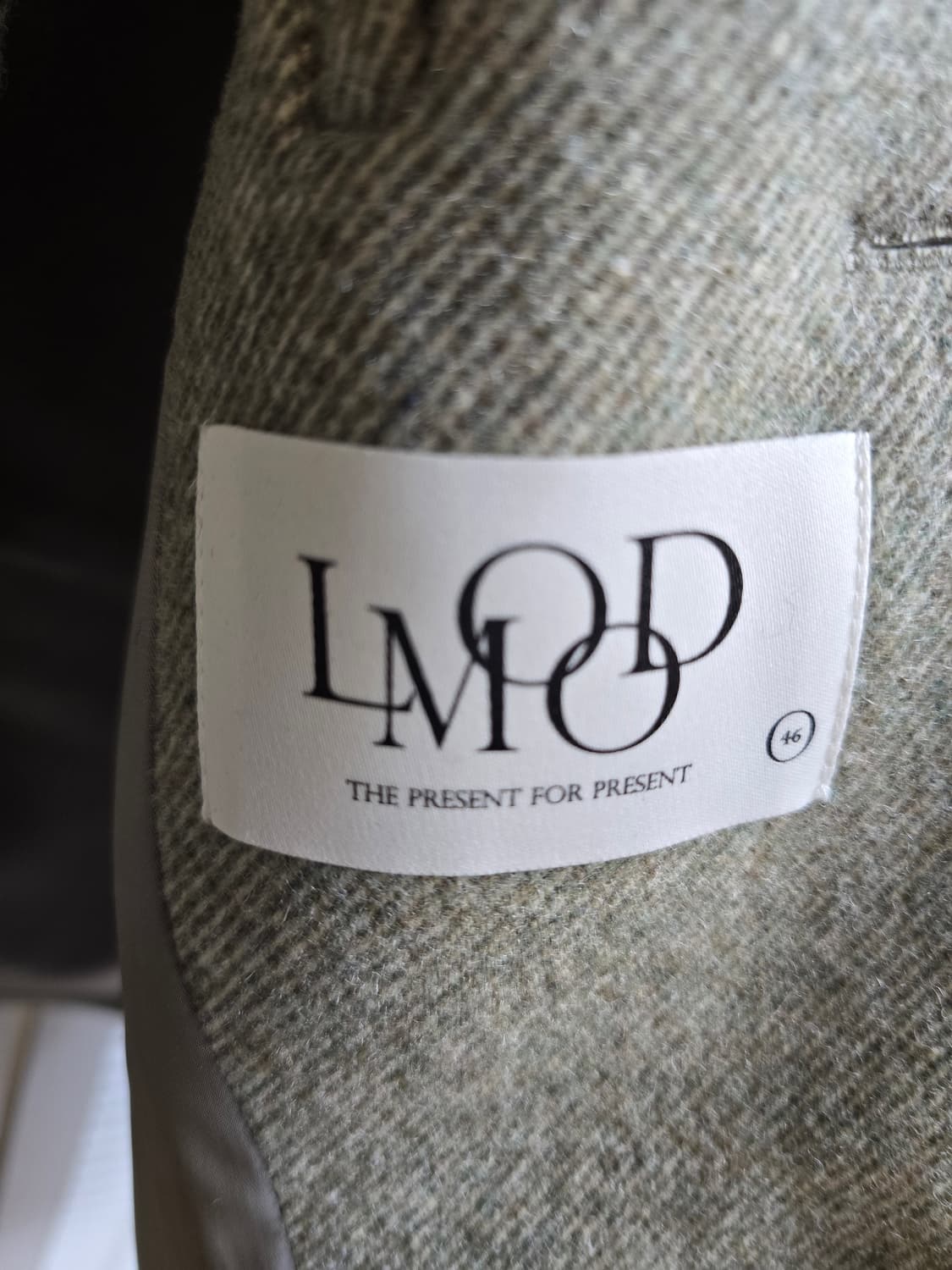 엘무드(LMOOD) 터틀 하프 코트 트윌 그린 46 Size 상품이미지4