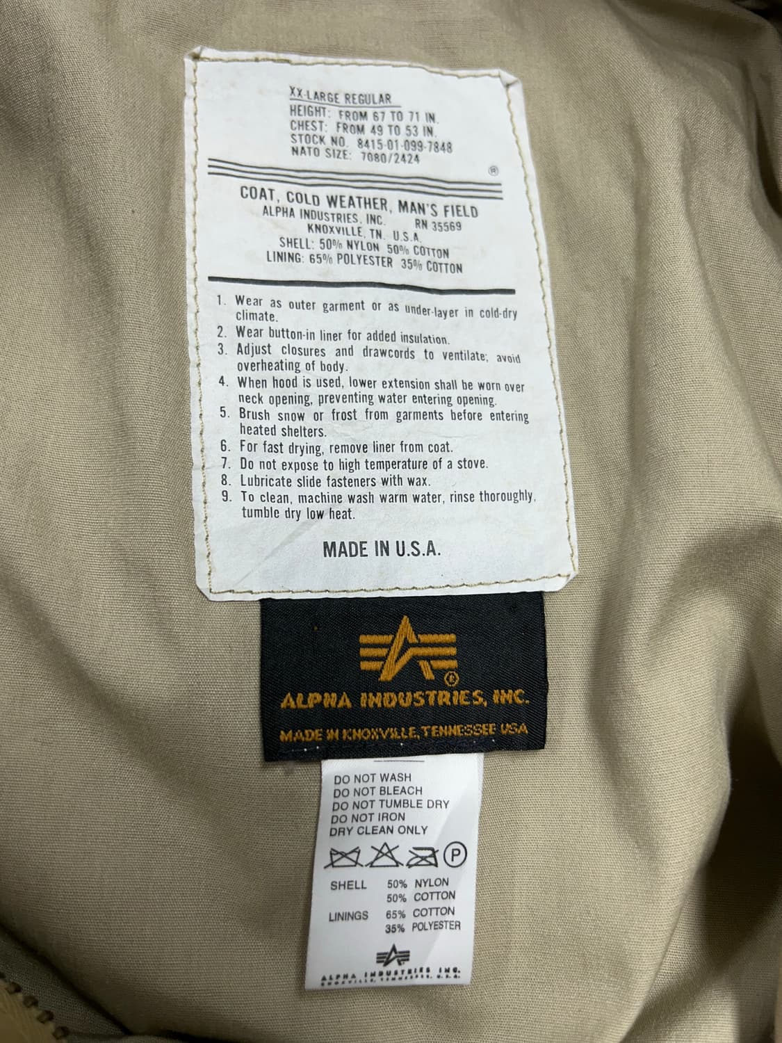 알파인더스트리 m65 필드자켓(XXL-R) 상품이미지7