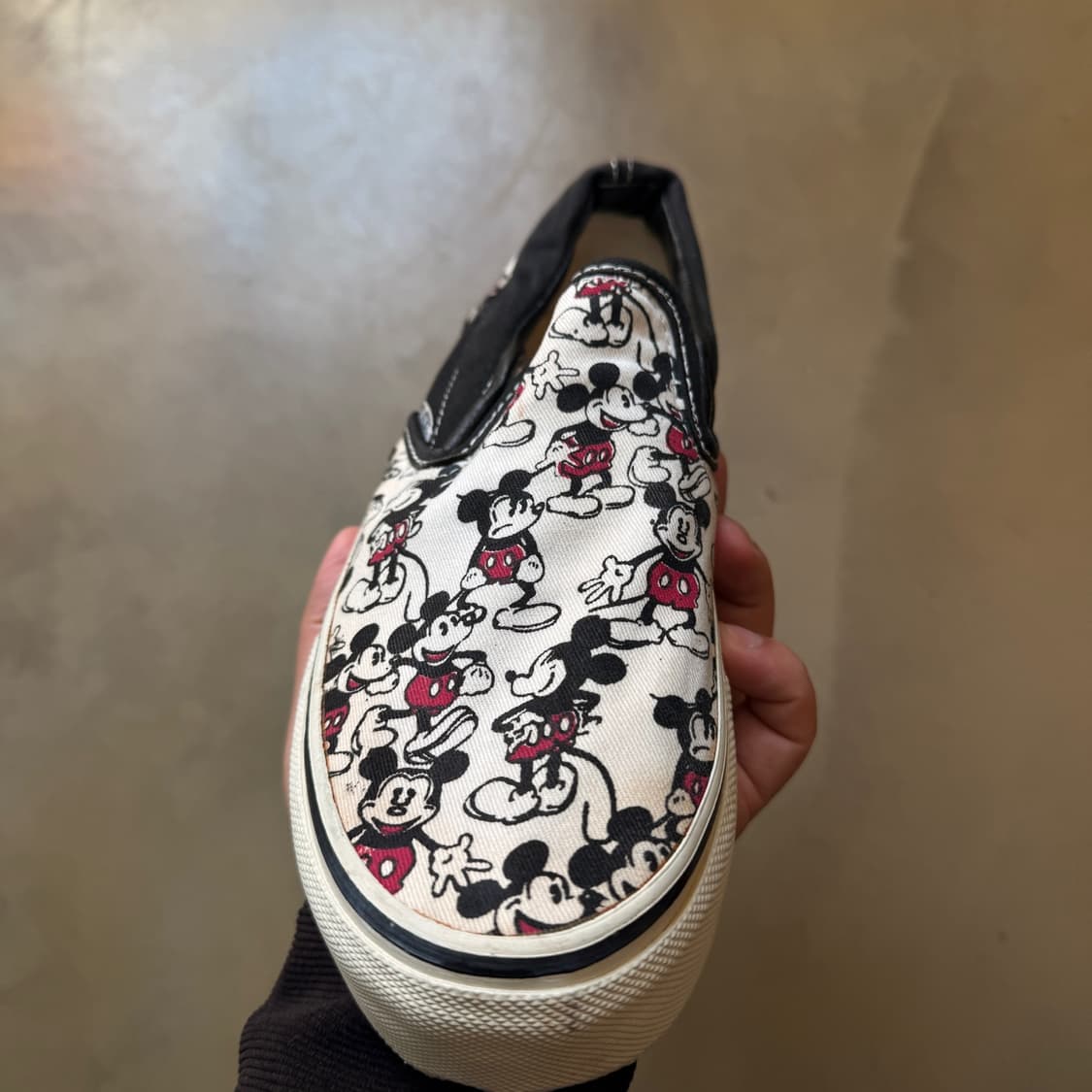 90S USA 반스 미키마우스 슬립온 상품이미지2