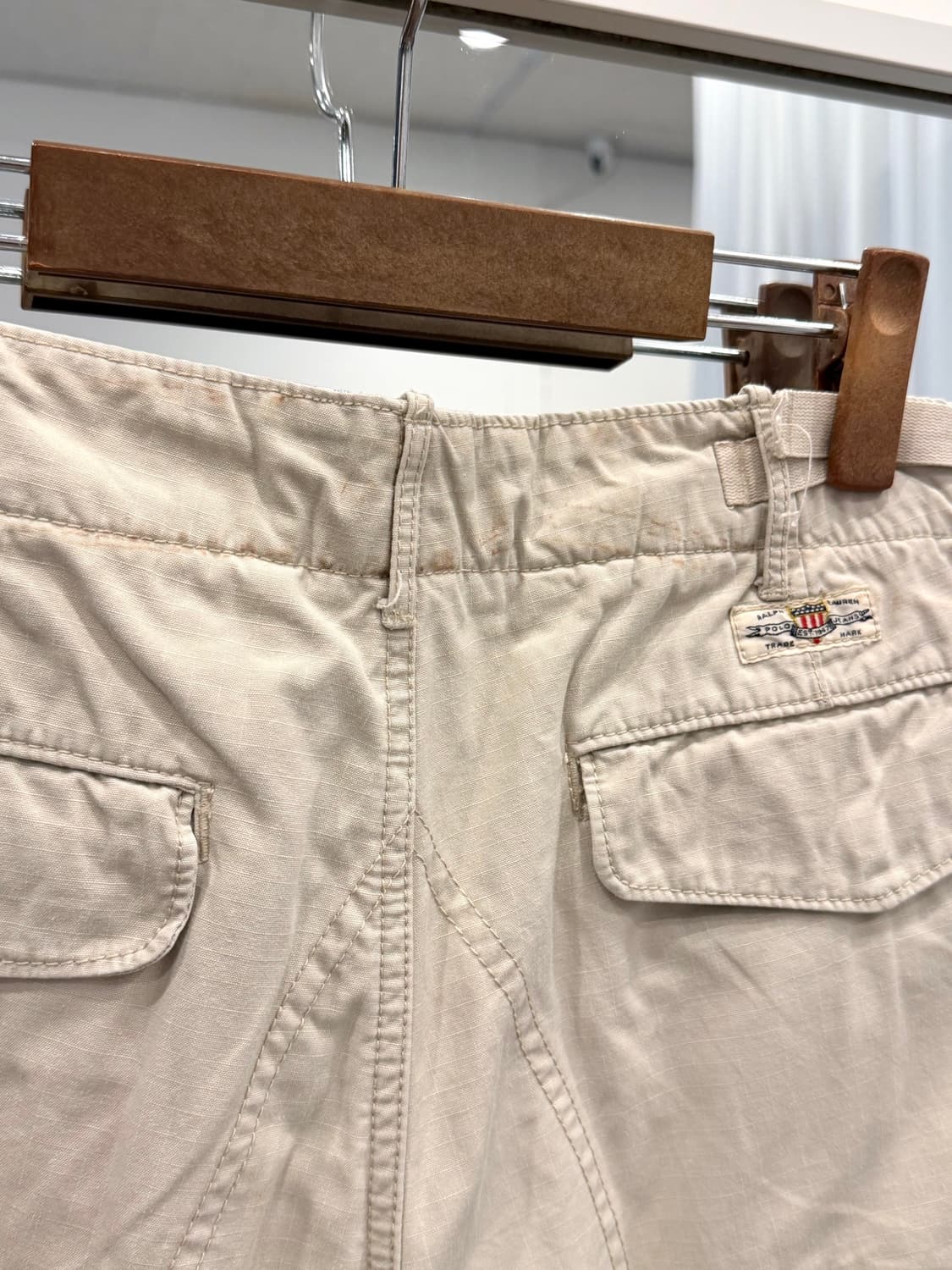 90-00s Polo Jeans 폴로 진스 밀리터리 카고 립스탑 쇼츠 상품이미지7