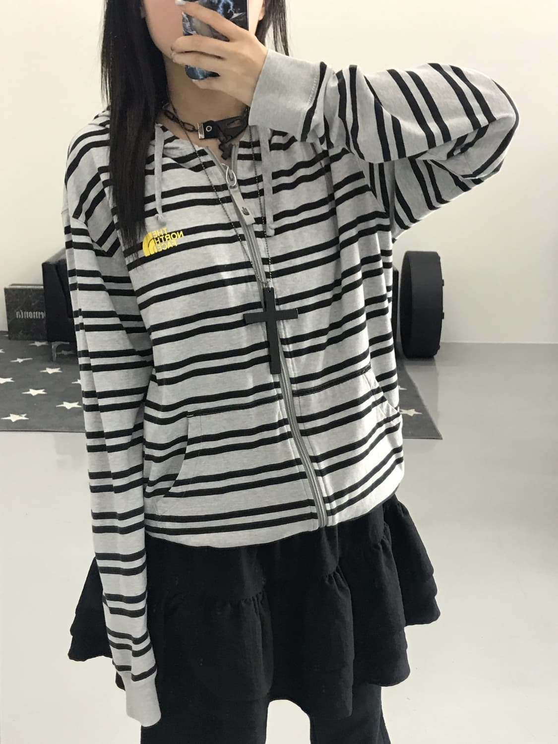 The North Face Striped Zip Up Hoodies 상품이미지2