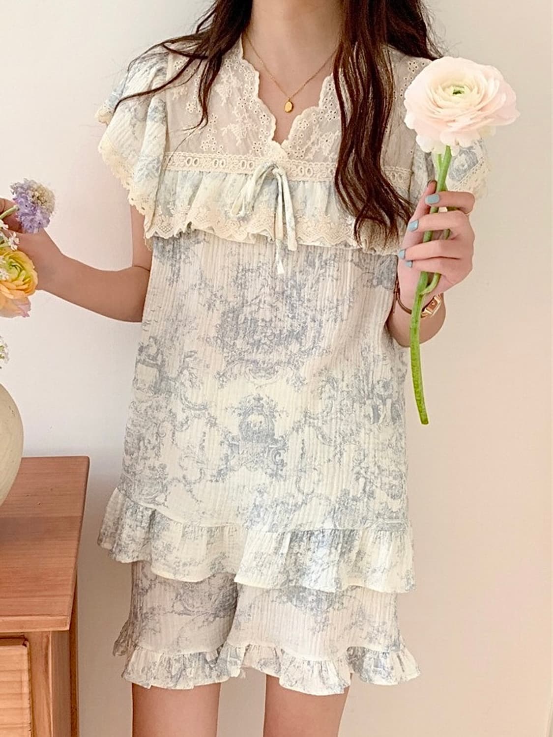 트왈드주이 레이스 공주 파자마 홈웨어 상품이미지3