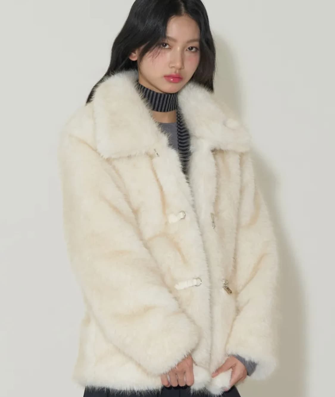 일리고 퍼자켓 아이보리 상품이미지3