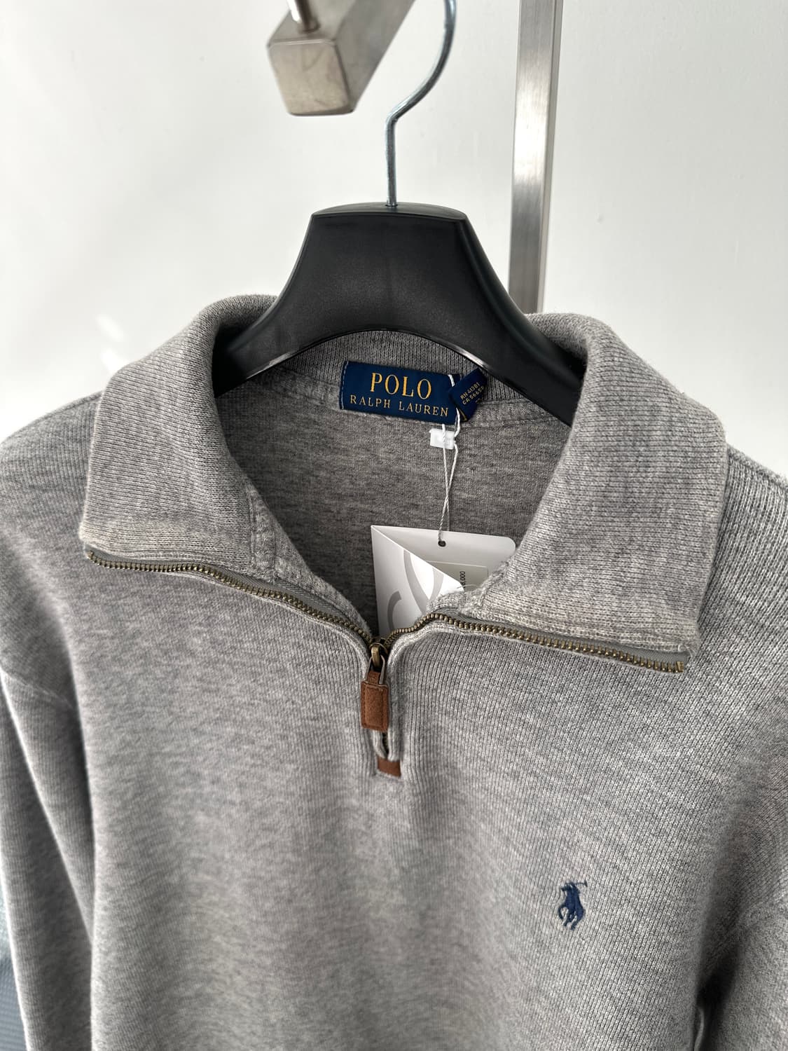 폴로 랄프로렌 멜란지그레이 코튼 하프집업  상품이미지7