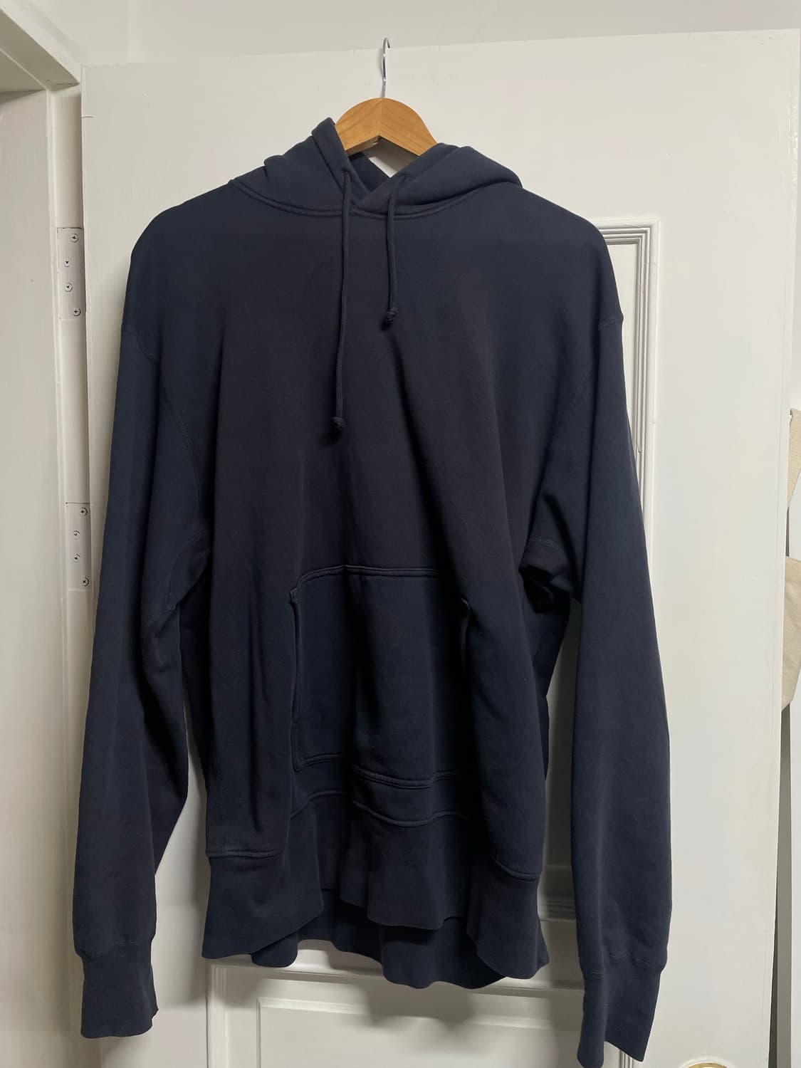 [42,XL] 레이디 화이트 후드티 네이비 상품이미지1