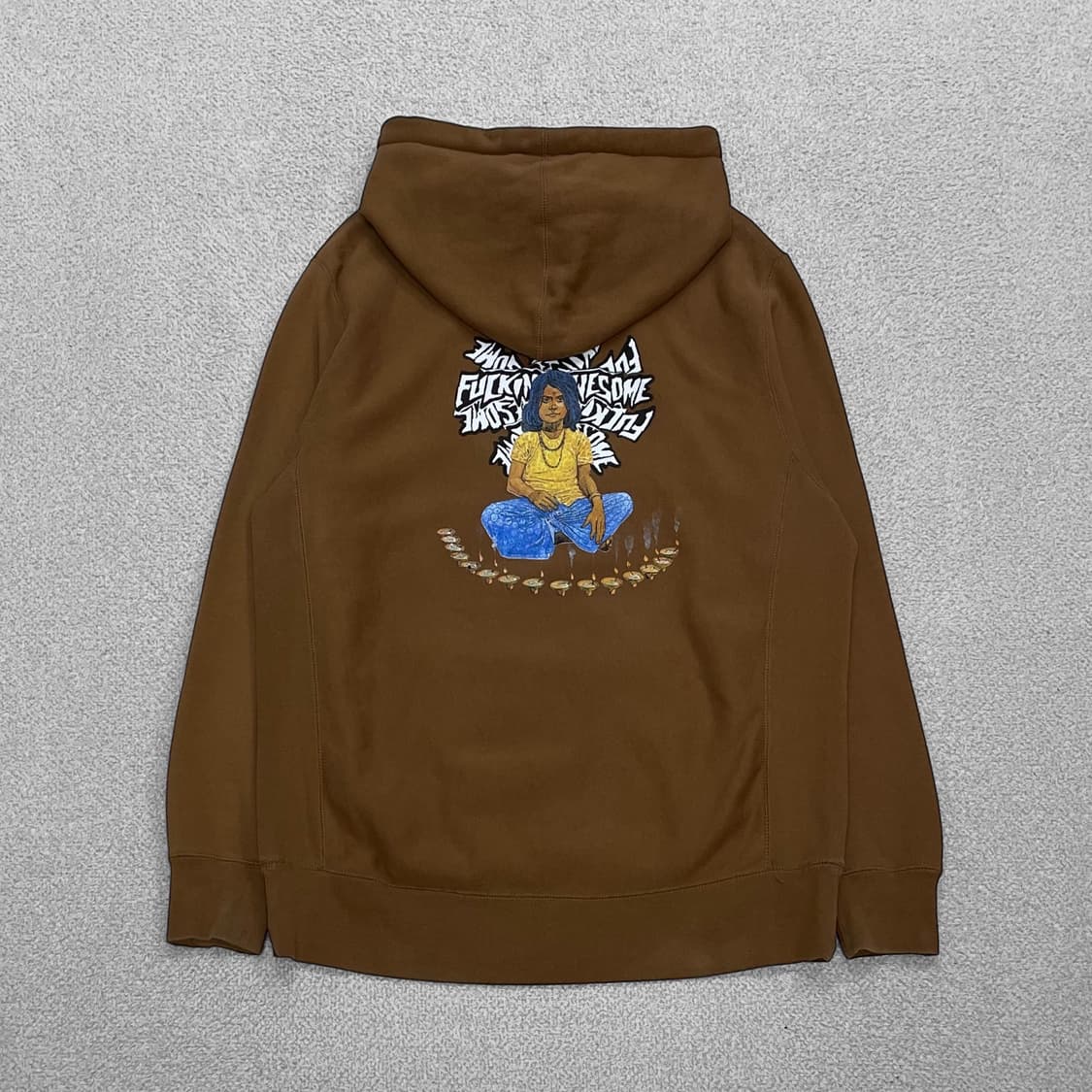 퍼킹어썸 인디아 보이 후드티 브라운 상품이미지1